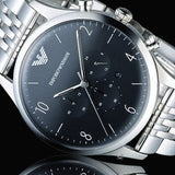 Emporio Armani Beta Chronograph Black Dial Steel Strap Watch For Men - AR1863 Buy Now By Emporio Armani