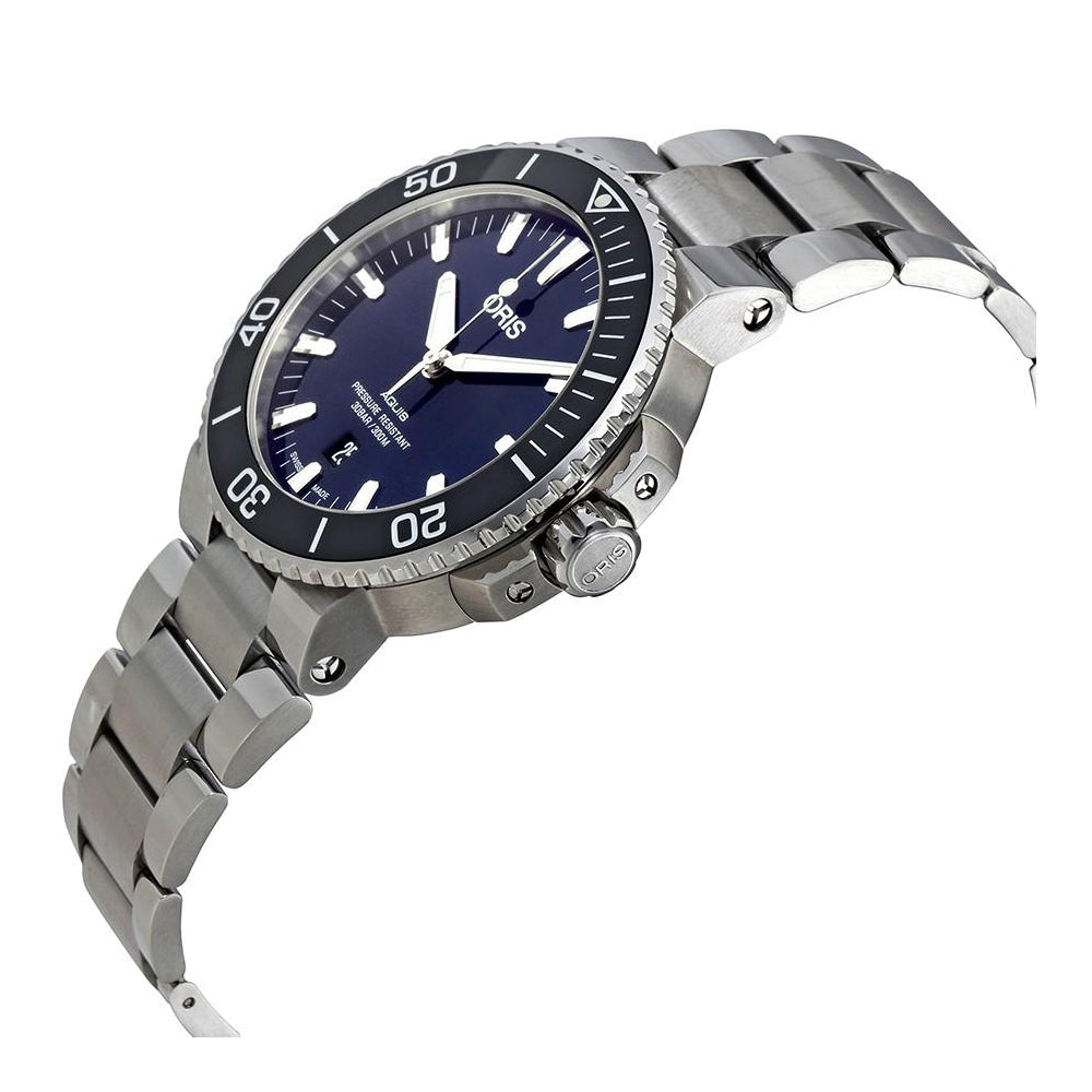 Oris Aquis Date Blue Dial Silver Steel Strap Watch for Men - 0173377304135-0782405PEB Buy Now By Oris
