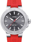 Oris Aquis Date Relief Grey Dial Red Rubber Strap Watch for Men - 0173377304153-0742466EB Buy Now By Oris