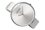 Calvin Klein Full Moon White Dial White Leather Strap Watch for Women - K8Y231L6 Buy Now By Calvin Klein