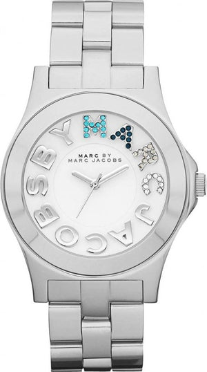 Marc Jacobs Rivera White Dial Silver Steel Strap Watch for Women - MBM3136 Buy Now By Marc Jacobs