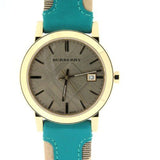 Burberry The City Gold Dial Blue Leather Strap Watch for Women - BU9018 Buy Now By Burberry