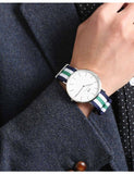 Daniel Wellington Classic Nottingham White Dial Two Tone NATO Strap Watch For Men - 0208DW Buy Now By Daniel Wellington
