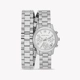 Michael Kors Runway Chronograph Analog Silver Dial Silver Steel Strap Watch for Women - MK7454 Buy Now By Michael Kors