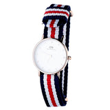 Daniel Wellington Classic Petite Silver Dial Three Tone Nylon Strap Watch for Women - DW00100255 Buy Now By Daniel Wellington