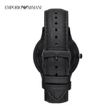 Emporio Armani Meccanico Automatic Black Dial Black Leather Strap Watch For Men - AR60042 Buy Now By Emporio Armani