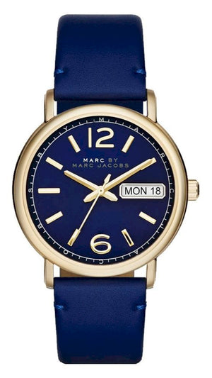 Marc Jacobs Fergus Blue Dial Blue Leather Strap Watch for Women - MBM8650 Buy Now By Marc Jacobs