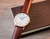 Daniel Wellington Dapper St Mawes White Dial Brown Leather Strap Watch For Men - DW00100083 Buy Now By Daniel Wellington