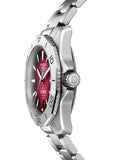 Tag Heuer Aquaracer Professional 200 Automatic Red Dial Silver Steel Strap Watch for Men - WBP2114.BA0627 Buy Now By Tag Heuer
