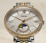 Fossil Jacqueline Analog Moonphase Mother of Pearl White Dial Two Tone Steel Strap Watch for Women - ES5166 Buy Now By Fossil