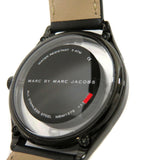 Marc Jacobs Tether Transparent Black Dial Black Leather Strap Watch for Women - MBM1379 Buy Now By Marc Jacobs