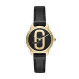Marc Jacobs Corie Black Dial Black Leather Strap Watch for Women - MJ1580 Buy Now By Marc Jacobs