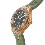 Maurice Lacroix Aikon Venturer Bronze Dial Green Rubber Strap Watch For Men - AI6058-BRZ01-630-1 Buy Now By Maurice Lacroix