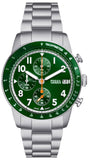 Fossil Sport Tourer Chronograph Green Dial Silver Steel Strap Watch for Men - FS6048 Buy Now By Fossil