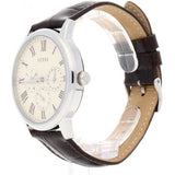 Guess Wafer Quartz White Dial Brown Leather Strap Watch For Men - W70016G2 Buy Now By Guess
