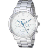 Fossil Neutra Chronograph White Dial Silver Steel Strap Watch for Men - FS5433 Buy Now By Fossil