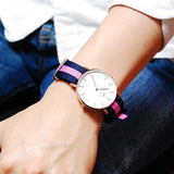 Daniel Wellington Classic Winchester White Dial Three Tone Nylon Strap Watch For Women - DW00100033 Buy Now By Daniel Wellington