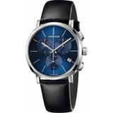 Calvin Klein Chronograph Blue Dial Black Leather Strap Watch for Men - K8Q371CN Buy Now By Calvin Klein
