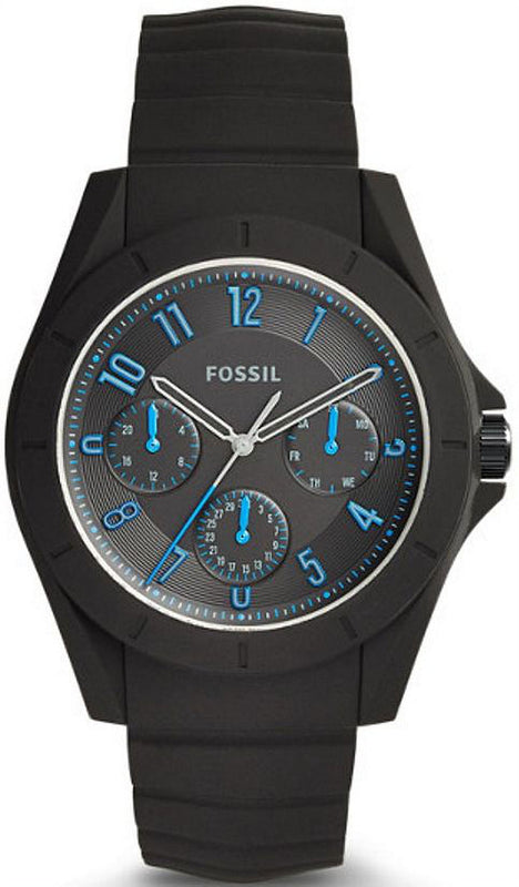 Fossil Popstastic Sport Black Dial Black Rubber Strap Watch for Men - FS5222 Buy Now By Fossil