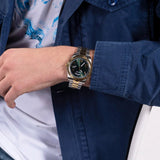 Guess Connoisseur Green Dial Two Tone Steel Strap Watch for Men - GW0265G8 Buy Now By Guess