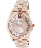 Marc Jacobs Henry Skeleton Rose Gold Dial Rose Gold Steel Strap Watch for Women - MBM3264 Buy Now By Marc Jacobs