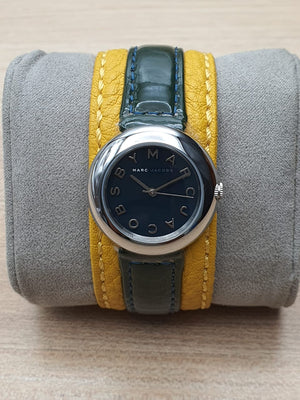 Marc Jacobs Black Dial Black Leather Strap Watch for Women - MBM1071 Buy Now By Marc Jacobs