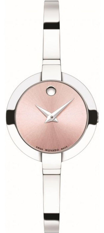Movado Bela Museum Pink Dial Silver Steel Strap Watch For Women - 0606596 Buy Now By Movado