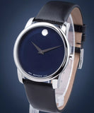 Movado Museum Classic Blue Dial Black Leather Strap Watch for Men - 606610 Buy Now By Movado