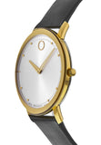 Movado TC Silver Dial Black Leather Strap Watch For Men - 606695 Buy Now By Movado