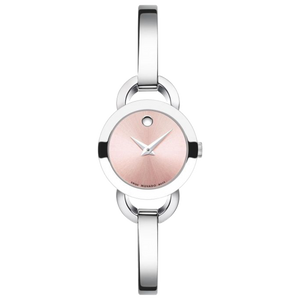 Movado Rondiro 22mm Pink Dial Stainless Steel Watch For Women - 0606797 Buy Now By Movado