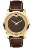 Movado Museum Classic Brown Dial Brown Leather Strap Watch For Men - 0606880 Buy Now By Movado