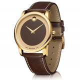 Movado Museum Classic Brown Dial Brown Leather Strap Watch For Men - 0606880 Buy Now By Movado