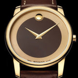 Movado Museum Classic Brown Dial Brown Leather Strap Watch For Men - 0606880 Buy Now By Movado