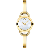 Movado Rondiro Mother of Pearl Dial Gold Steel Strap Watch For Women - 0606889 Buy Now By Movado