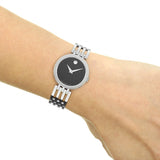 Movado Esperanza 28mm Black Dial Silver Steel Strap Watch For Women - 0607051 Buy Now By Movado