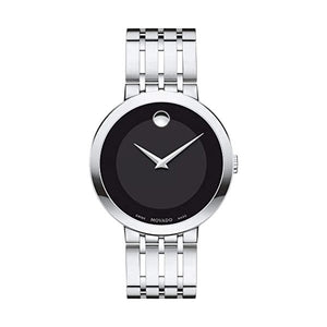 Movado Esperanza 39mm Black Dial Silver Steel Strap Watch For Men - 0607057 Buy Now By Movado