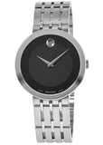Movado Esperanza 39mm Black Dial Silver Steel Strap Watch For Men - 0607057 Buy Now By Movado