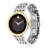 Movado Museum Esperanza Black Dial Two Tone Steel Strap Watch For Men - 0607058 Buy Now By Movado