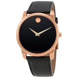 Movado Museum Classic Black Dial Black Leather Strap Watch For Men - 607060 Buy Now By Movado