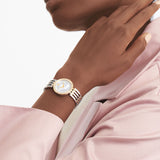 Movado Esperanza Mother of Pearl Dial Two Tone Steel Strap Watch For Women - 0607085 Buy Now By Movado