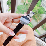 Movado Ultra Slim Black Dial Black Leather Strap Watch For Women - 0607090 Buy Now By Movado