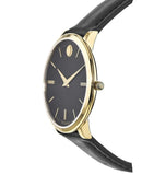 Movado Ultra Slim Black Dial Black Leather Strap Watch For Women - 0607091 Buy Now By Movado