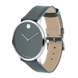 Movado Museum 70th Anniversary Grey Dial Grey Leather Strap Watch For Women - 0607144 Buy Now By Movado