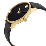 Movado Museum Classic Quartz Black Dial Black Leather Strap Watch for Men - 0607195 Buy Now By Movado