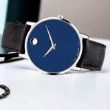 Movado Museum Classic Blue Dial Black Leather Strap Watch for Men - 0607197 Buy Now By Movado