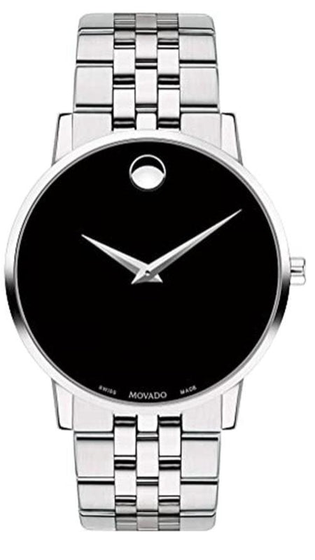 Movado Museum Classic Black Dial Silver Steel Strap Watch for Men - 0607199 Buy Now By Movado