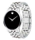 Movado Museum Classic Black Dial Silver Steel Strap Watch for Men - 0607199 Buy Now By Movado