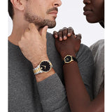 Movado Museum Classic Diamonds Black Dial Two Tone Steel Strap Watch for Men - 0607202 Buy Now By Movado