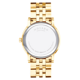 Movado Museum Classic Quartz Black Dial Gold Steel Strap Watch for Men - 0607203 Buy Now By Movado