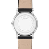 Movado Museum Blue Dial Black Leather Strap Watch For Men - 607013 Buy Now By Movado